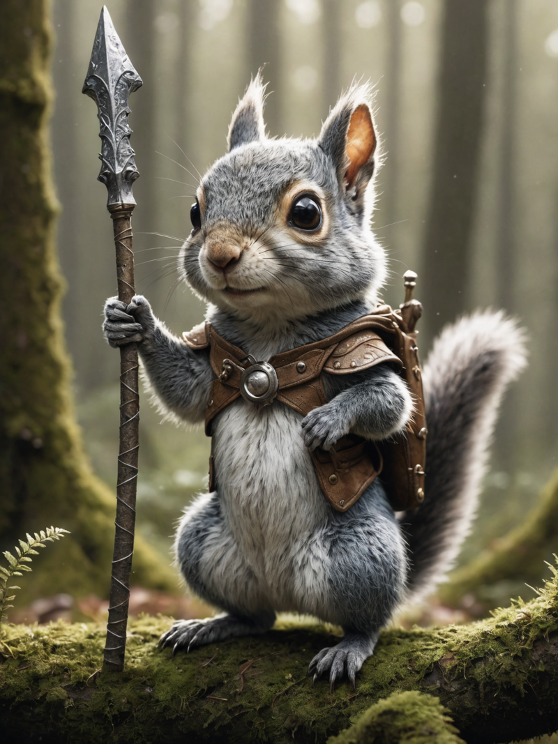 31073305-2065889259-macro camera, illustration of a little magical cute forest creature. The creature IS holding a spear. fantasy art, intricate det.png